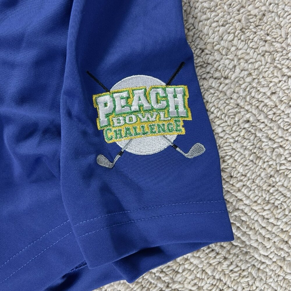 Adidas Golf Peach Bowl Challenge Short Sleeve Polo Shirt Blue Men’s Size XXL - Picture 4 of 8